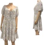 Lucy Paris Opal Eyelet Prairie Embroidered Floral Print Cottage Core Dress Large Photo 1