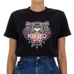 Head Kenzo Paris Tiger Short Sleeved Crewneck T-
Shirt Black Pink Photo 4