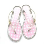 Vineyard Vines Jelly Flip Flops Pink and White Checkered Photo 0