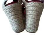 Margaux Red/ Wine Espadrilles Women’s Faux Suede Wedge Lace Up Sandals Red Sz 10 Photo 5