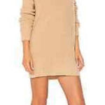 Lovers + Friends  Suki knit Sweater Dress Tie Back taupe S cozy stretchy Photo 0