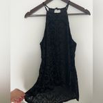 Francesca’s Black Floral Velvet Burnout High Low Keyhole Back Goth Whimsigoth Size M Photo 1