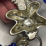 Chico's starfish necklace blue glass beads beaded double strand mermaid ocean Photo 4