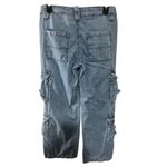 Vintage Garage Denim Cargo Jeans Womens Size 26 Light Wash Multi Photo 3