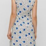 Hugo Boss  Desmala Gathered Mini Dress Blue Dot Fantasy US 4 Photo 1