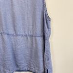 Flax  100% Linen Blue Sleeveless Top Photo 1