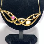 Vintage Unsigned Avon 1991 ‘Jewelesque Pastels’ matching necklace and earrings Photo 2