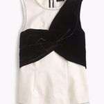 J.Crew Collection Natural Denim Top with Velvet Overlay Women's 000 Photo 0