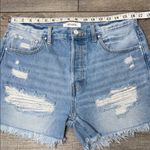 Zenana Outfitters  Light Blue Distressed Jean Shorts Photo 2