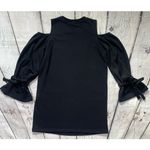 Lush Clothing Lush Black Cold Shoulder French Terry Knit Dress Photo 13