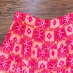 Anthropologie • Danielle Duer Tiered Mini Skirt pink Ella ikat print flowy Photo 2