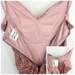Hello Molly  Replay Button Pink Sequin Cowl Neck Bodycon Mini Dress Size 6 Photo 7