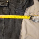 VTG 80s Black Gitano Jean Jacket 16W Denim Button Front Streetwear Size 16 Photo 6