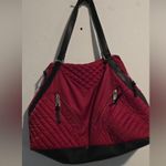 Sondra Roberts  Red and Black Quilted Shoulder Bag Photo 0