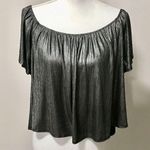 Ecote Urban Outfitters metallic off the shoulder top Photo 3