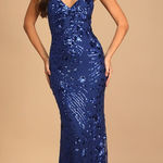 Lulus  Royal Blue Maxi Dress Photo 0