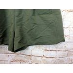 Uniqlo Womens Pleated Front Elastic Waist Short High Rise Green Rayon Blend Sz M Photo 3
