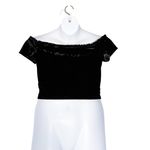 Aeropostale Women’s Velvet Off-The-Shoulder Crop Top size XL Photo 5