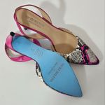 Nicky Hilton X French Sole Serpent Pink Snake Slingback Heels Size 8½ Photo 6