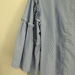 Women's DRA Blue White Stripes Long Sleeve bell Sleeves Blouse Shirt size xs Photo 10