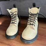 Dr. Martens 1460 Beige Snakeskin Effect Ankle Lace Up Boots Women's Sz US 6 Photo 2