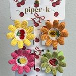 Piper  K Flower/Fruit Crochet Hair Clips Photo 0