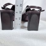 Enzo Angiolini  Womens 8.5 Brown Leather Square Toe Slingback High Heel Classy Photo 4