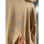 Juicy Couture X forever21 collab velour hoddie zip up jacket Beige Y2K Sz Large Photo 3