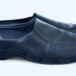 1803 Black Leather Slip On Mule Comfort Shoes Made in Portugal Women's size 41 Photo 2