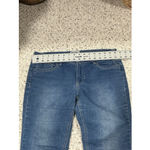 Woman’s Glitter Scape 6 Blue Jeans Straight Leg Stretch Rhine Stones Photo 4