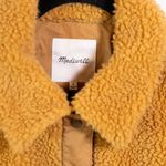 Madewell  Sherpa Portland Teddy Fuzzy Snap Collared Jacket Distant Sand Melange M Photo 1