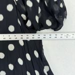 Urban Outfitters Maeve Anthropologie‎ Dress Small Black White Polka Dot Long Sleeve Tie Back Photo 2