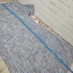 Nanette Lepore ‎ Sheath Dress Size 16 Ice Denim Multi Tweed Back Zip Short Sleeve Photo 9