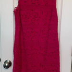Ralph Lauren Lauren Size 6 Hot Pink Lace Shift Mini Dress Photo 0