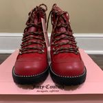 Juicy Couture Red & Black Indulgence Hiker Boots 9 Photo 3