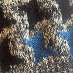 VINTAGE SML SPORT Hand‎ Knit Sweat Vest Black Blue and Grey Star Shapes Sz Large Photo 9