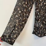 Eddie Bauer Floral Long Sleeve Sheer Shirt w/ Front Open Pocket - Size XS Photo 2