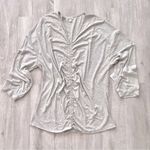 Derek Heart Gray Ruched Long Sleeve Top 2X Photo 1