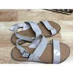 Journee Collection Lavine Statement Womens 9.5 Beige Faux Leather Strappy Sandal Photo 2