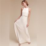 BHLDN  Jill Stuart Iva Crepe Maxi Dress Gown Ivory Size 2 Anthropologie Photo 12