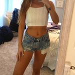 Island Gypsy Blue And White Striped Crop Top Photo 0