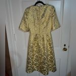 Dolce & Gabbana  Brocade Short-Sleeve Mini Dress in Yellow Gold Brocade Size 42 Photo 6