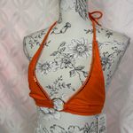 Split Orange Disco Halter Bikini Top‎ Size XS NWT Photo 1