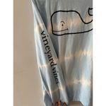 Vineyard Vines  Top Women's Medium Blue Tie Dye Long Sleeve Tee Whale Cotton Photo 2