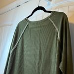 ASVIVID Women Olive Green Waffle Knit Long Sleeve Raglan Top Casual Comfort 2X # Size XXL Photo 5
