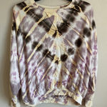 Young Fabulous and Broke Cream Purple Tie Dye Sweatshirt Womens M Casual Photo 0