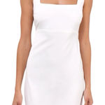 Lulus Lulu’s Truly The Cutest White Satin Square Neck Mini Dress Size Small Photo 0