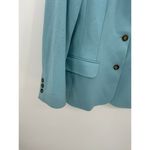 L.L.Bean Blazer Suit Jacket Women Size 10P Blue Wool Cashmere Single Breasted Photo 2
