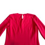 J. McLaughlin  Bold Red Sheath Dress Knee Length 3/4 Sleeves Knit Size Small Photo 8