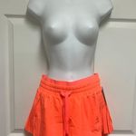 JoyLab Neon Orange High Rise Pleated  Athletic  Shorts Photo 0